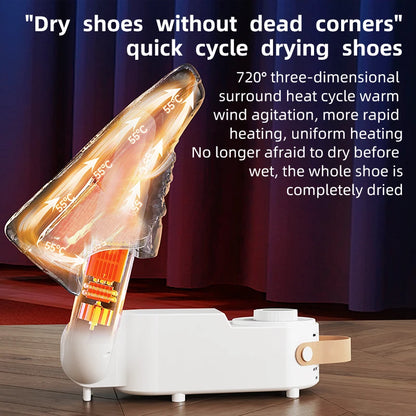 Household Shoe Warmer Heater Quick Drying Sterilizing Shoe Dryer-Intelligent Timer Shoe Dryer Adjustable Dryer
