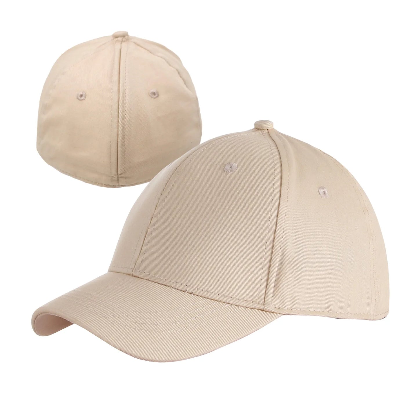 Fashion Simple Solid Color Back Magnetic Women's Cap Creative Design Shade Ponytail Convenient Sports Sun Hat Wholesale