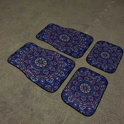 Car Universal Size Front Floor Mats Car Foot Mat Home Washable Carpet American Retro Soft Rug Non-slip Pad Cushion Easy Cleaning