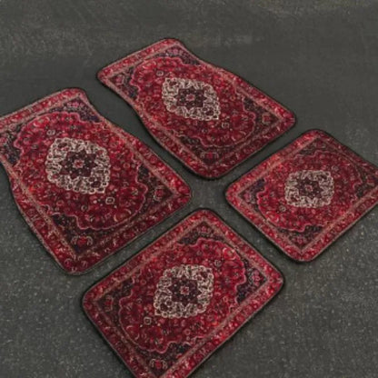 Car Universal Size Front Floor Mats Car Foot Mat Home Washable Carpet American Retro Soft Rug Non-slip Pad Cushion Easy Cleaning