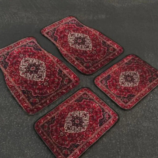 Car Universal Size Front Floor Mats Car Foot Mat Home Washable Carpet American Retro Soft Rug Non-slip Pad Cushion Easy Cleaning