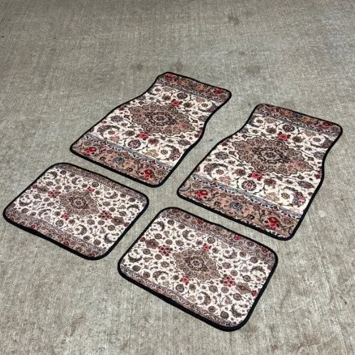 Car Universal Size Front Floor Mats Car Foot Mat Home Washable Carpet American Retro Soft Rug Non-slip Pad Cushion Easy Cleaning