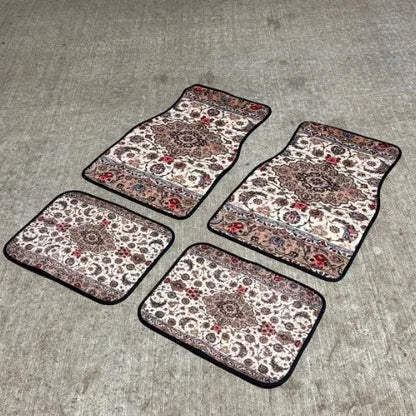 Car Universal Size Front Floor Mats Car Foot Mat Home Washable Carpet American Retro Soft Rug Non-slip Pad Cushion Easy Cleaning