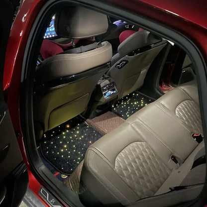 Waterproof Star Light Car LED Rugs With APP Remote & Fiber Optic Twinkle Stars Car Mats Control Light Effect