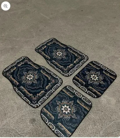 Car Universal Size Front Floor Mats Car Foot Mat Home Washable Carpet American Retro Soft Rug Non-slip Pad Cushion Easy Cleaning