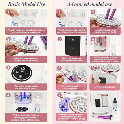 Electric Makeup Brush Cleaning Machine Beauty Tool Accessories USB Charging Makeup Brush Cleaning And Dryer Ladies' Holiday Gift