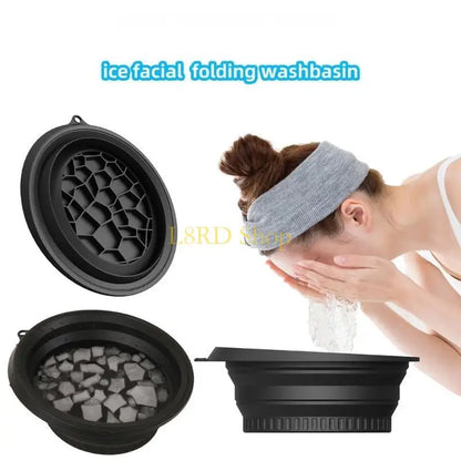 L8RD Ice Facials Washbasin Cooling Ice Face Bucket Silicone Face Ice Bath Bowl Unisex