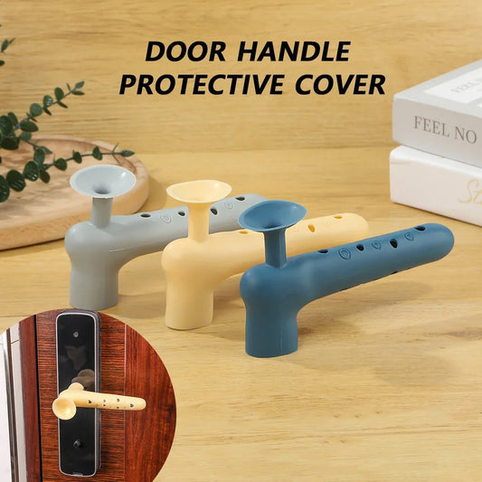 Handles for Doors Silicone Door Knob Cover Suction Cup Mat Thicken Anti-collision for Baby Wall Door Handle Glove for Home