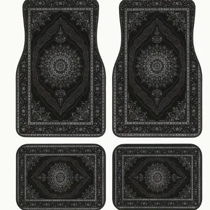 Car Universal Size Front Floor Mats Car Foot Mat Home Washable Carpet American Retro Soft Rug Non-slip Pad Cushion Easy Cleaning