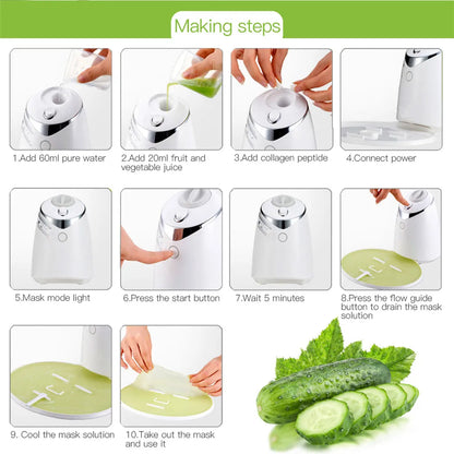Smart DIY Face Mask Maker Machine Facial Treatment Automatic-Fruit Natural Vegetable Collagen Home Facial Skin Care Tool Beauty