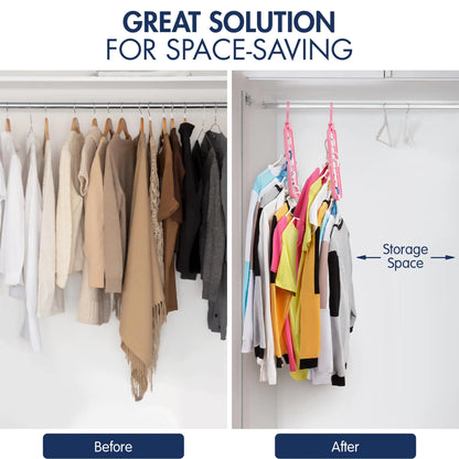 Plastic Hanger Organizer with 9 Holes for Closet - Multipurpose Essential Space Saver Organizers for Home, College Dorm Room