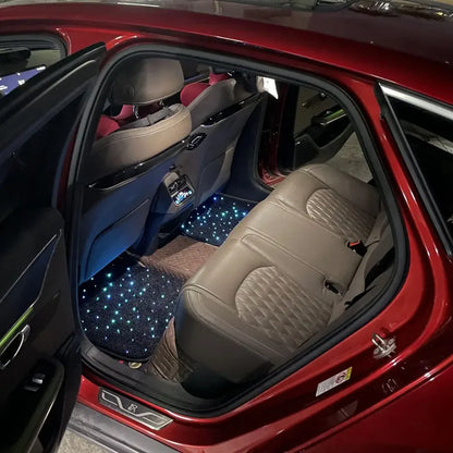 Waterproof Star Light Car LED Rugs With APP Remote & Fiber Optic Twinkle Stars Car Mats Control Light Effect