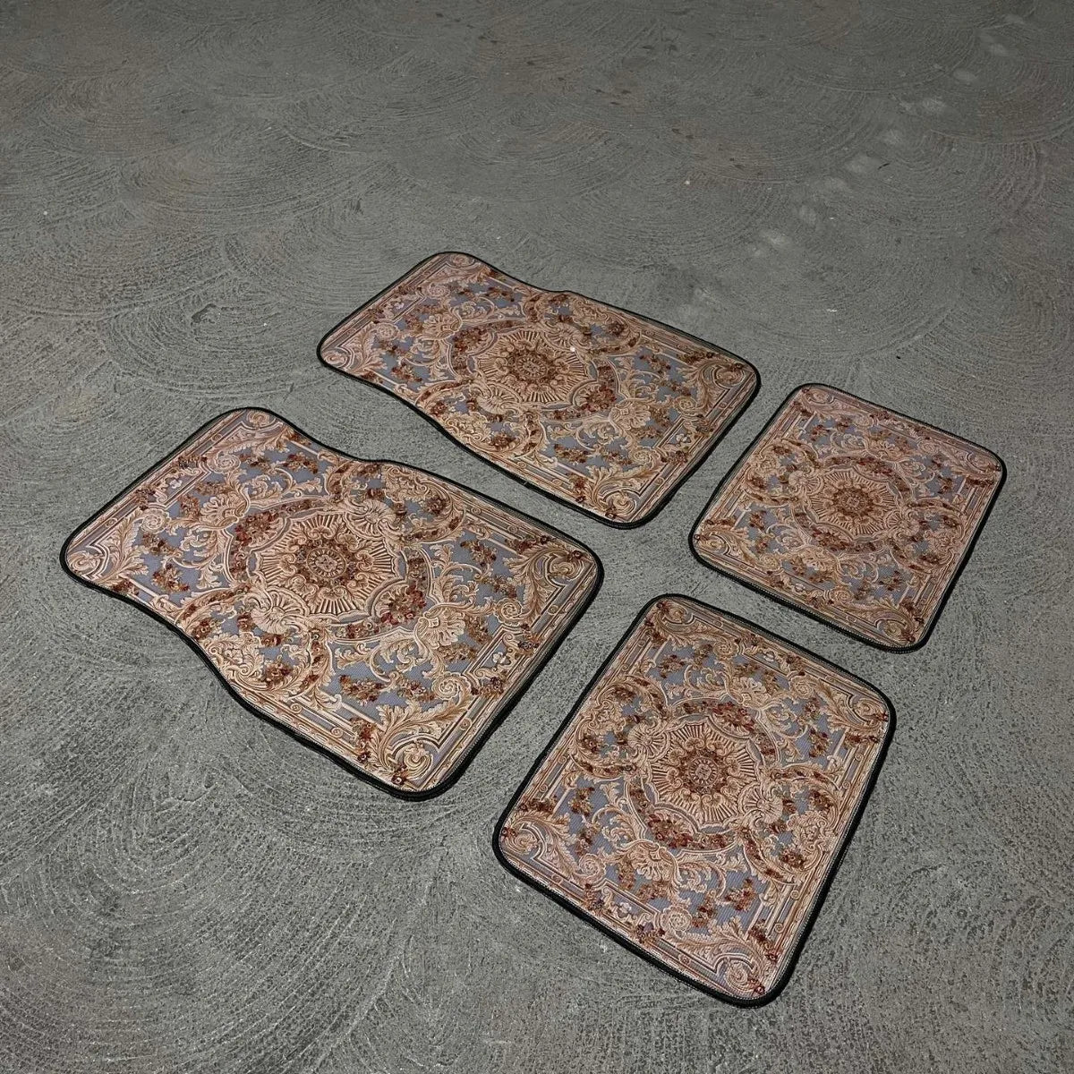 Car Universal Size Front Floor Mats Car Foot Mat Home Washable Carpet American Retro Soft Rug Non-slip Pad Cushion Easy Cleaning